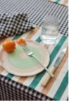 SET DE TABLE  RAYURES EMERAUDE_MARKETPLACE