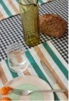 COTTON TABLEMAT  RAYURES EMERAUDE_MARKETPLACE