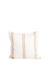 Washed Linen Striped Square Coffee/Milk Pillowcase