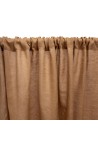 Washed linen curtain tabac