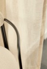 Milk Chevron Linen Voile Curtain