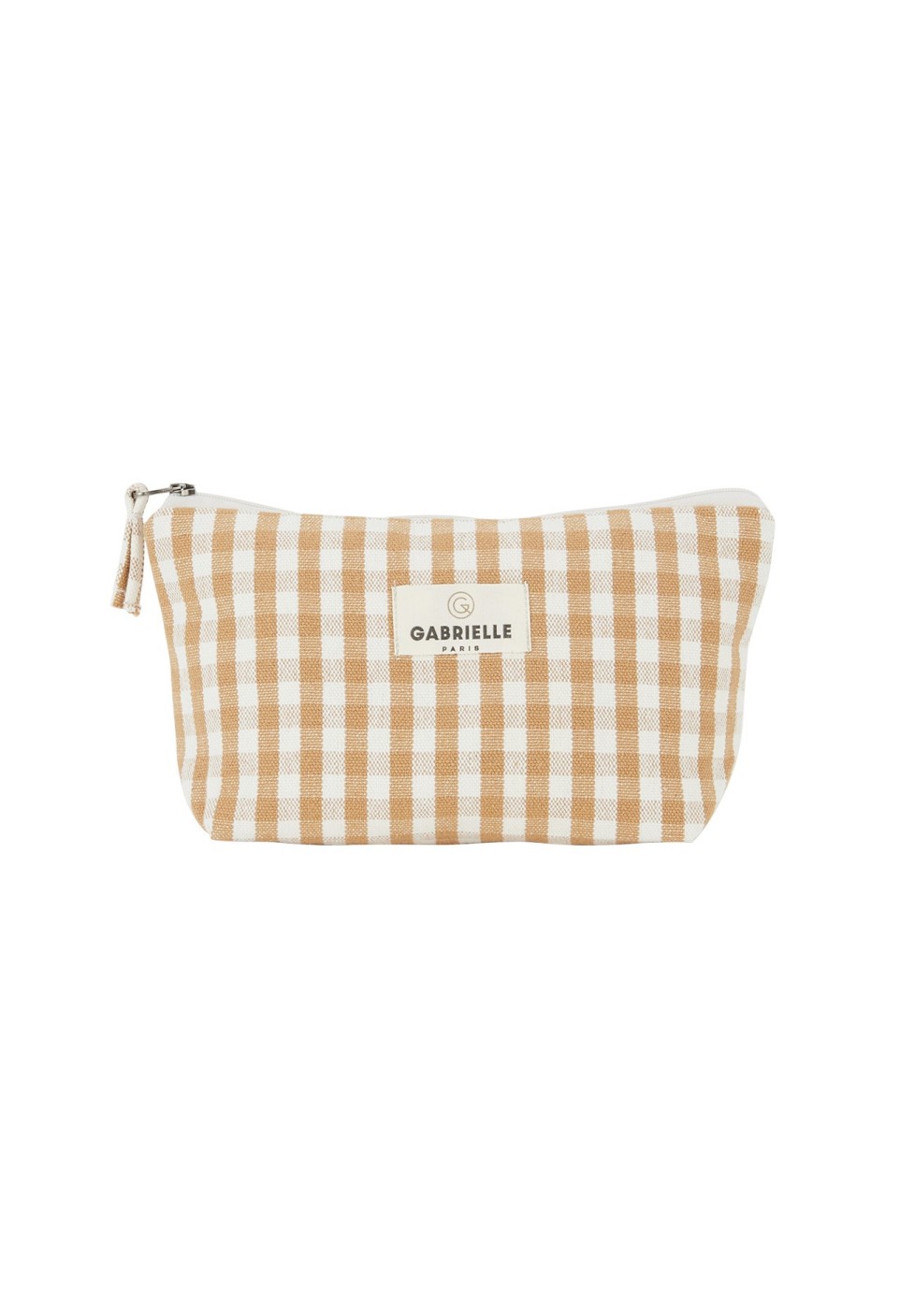TROUSSE DE BEAUTÉ  EN COTON VICHY CAMEL_MARKETPLACE
