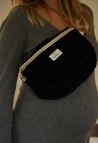 BANANE  EN VELOURS BLEU MARINE_MARKETPLACE