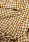Washed Linen Curtain Vichy Curry