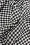 WASHED LINEN CURTAIN  VICHY BLACK
