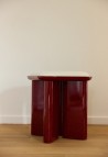 LAZARE POUF  BURGUNDY LACQUERED WOOD_MARKETPLACE