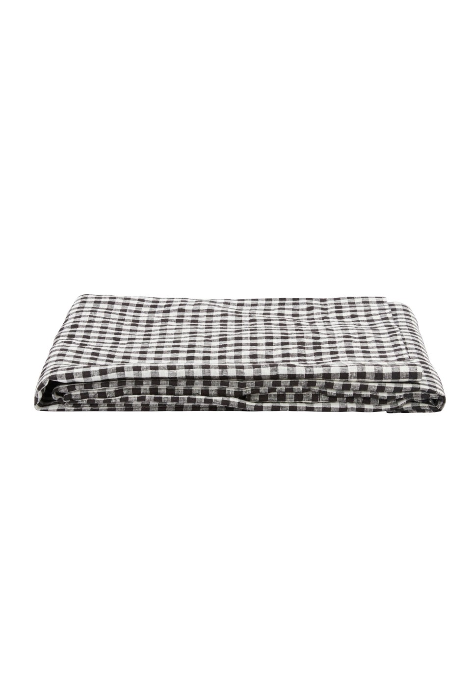 LINEN TABLECLOTH  VICHY BLACK_MARKETPLACE