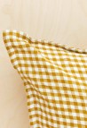 LINEN EUROSHAM & PILLOWCASE  VICHY CURRY_MARKETPLACE