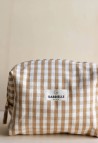 TROUSSE DE TOILETTE  EN COTON VICHY CAMEL_MARKETPLACE