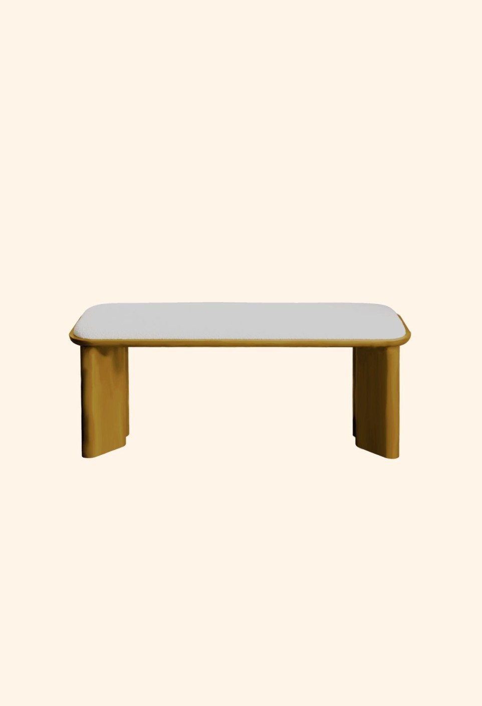 LAZARE BENCH  AMBRE LACQUERED WOOD