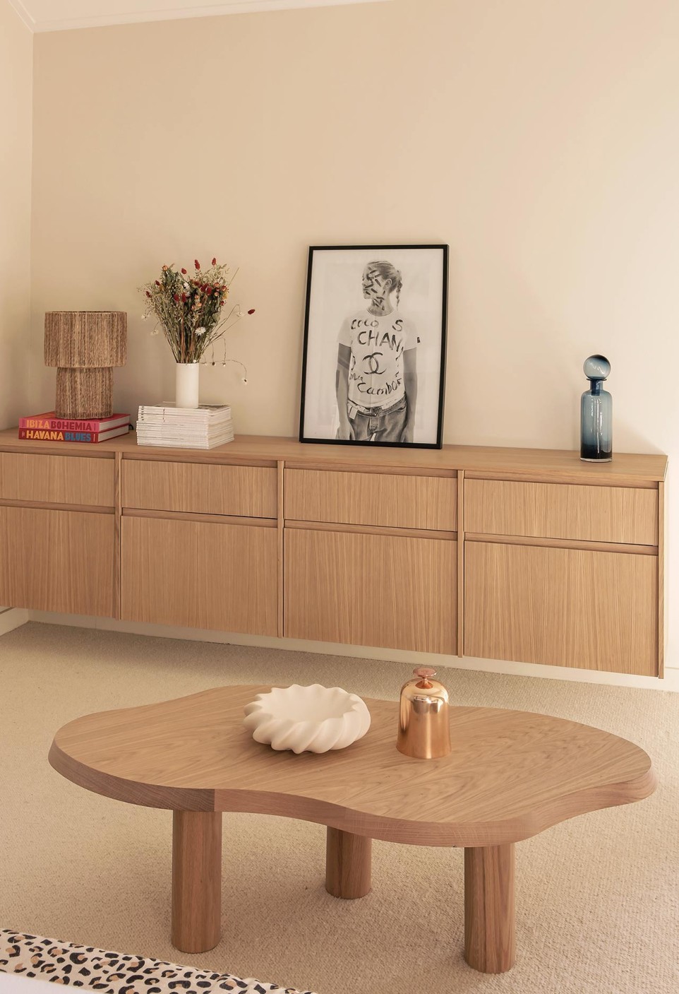 JEANNE THE COFFEE TABLE  NATURAL OAK FINISH