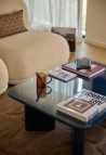 THELMA THE COFFEE TABLE  BLUE LACQUER GLASS TOP_MARKETPLACE