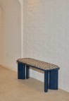 LAZARE BENCH   LACQUERED BLUE LEOPARD_MARKETPLACE