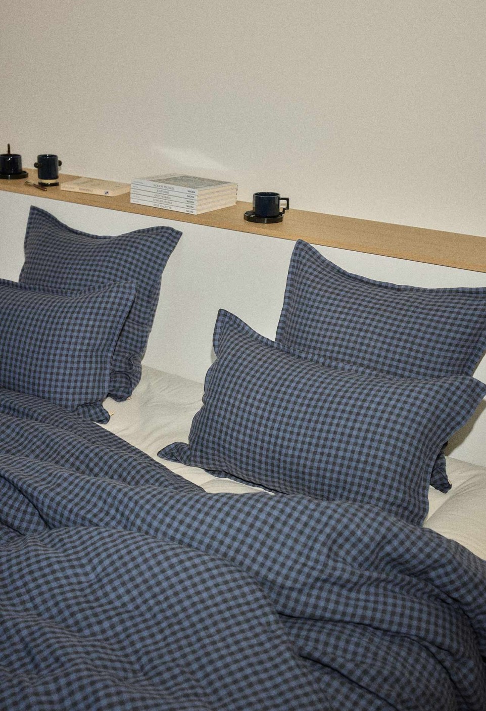HOUSSE DE COUETTE EN LIN LAVÉ  VICHY MARINE_MARKETPLACE
