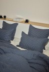 WASHED LINEN DUVET COVER  VICHY MARINE_MARKETPLACE