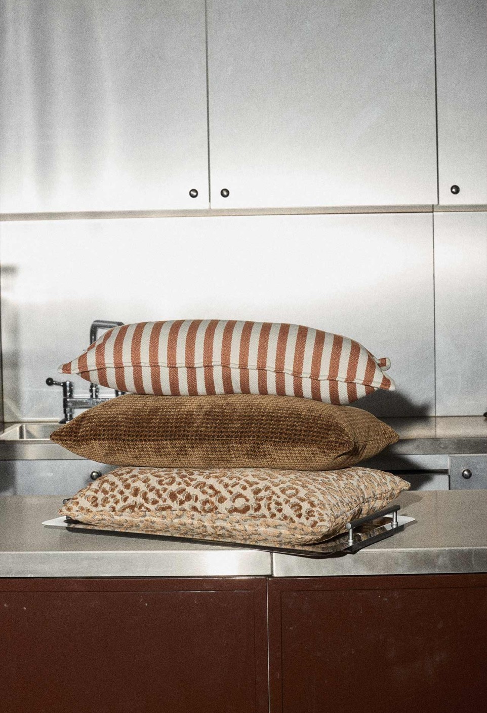 CUSHION COVER  ARGENTINE PIED DE POULE CAFÉ_MARKETPLACE