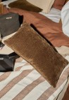 HOUSSE DE COUSSIN ARGENTINE  PIED DE POULE CAFÉ_MARKETPLACE