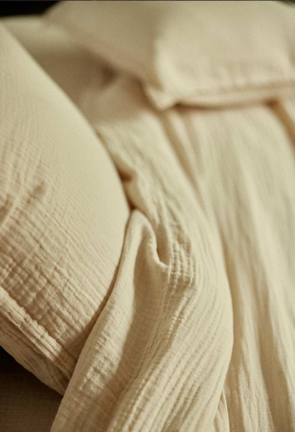 Cotton Gauze Duvet Cover 1 person Ivory