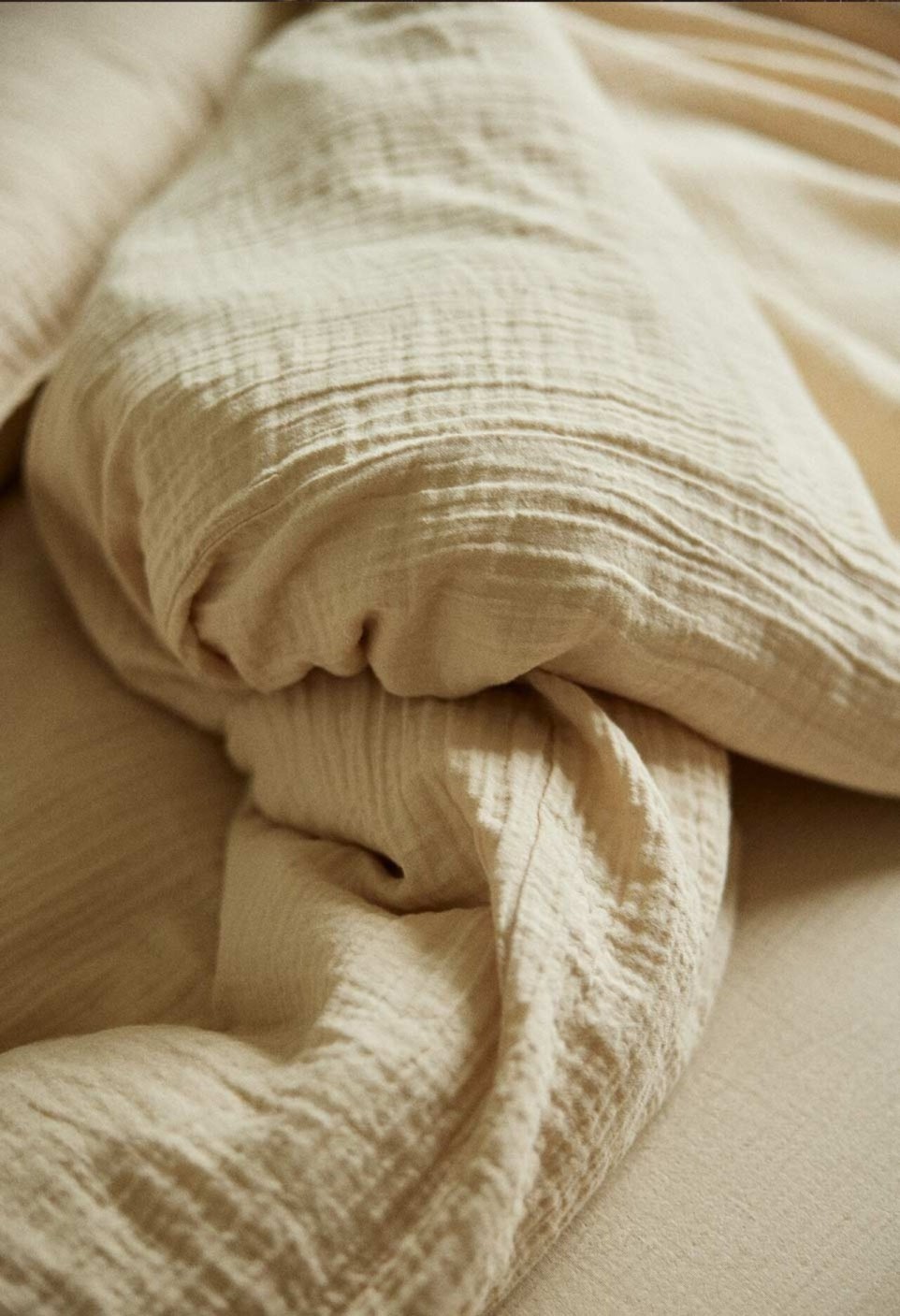 Cotton Gauze Duvet Cover 1 person Ivory