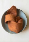 Washed linen napkin Caramel - 100% linen