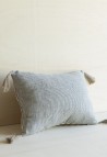 Bahia Black/Milk Washed Linen Cushion