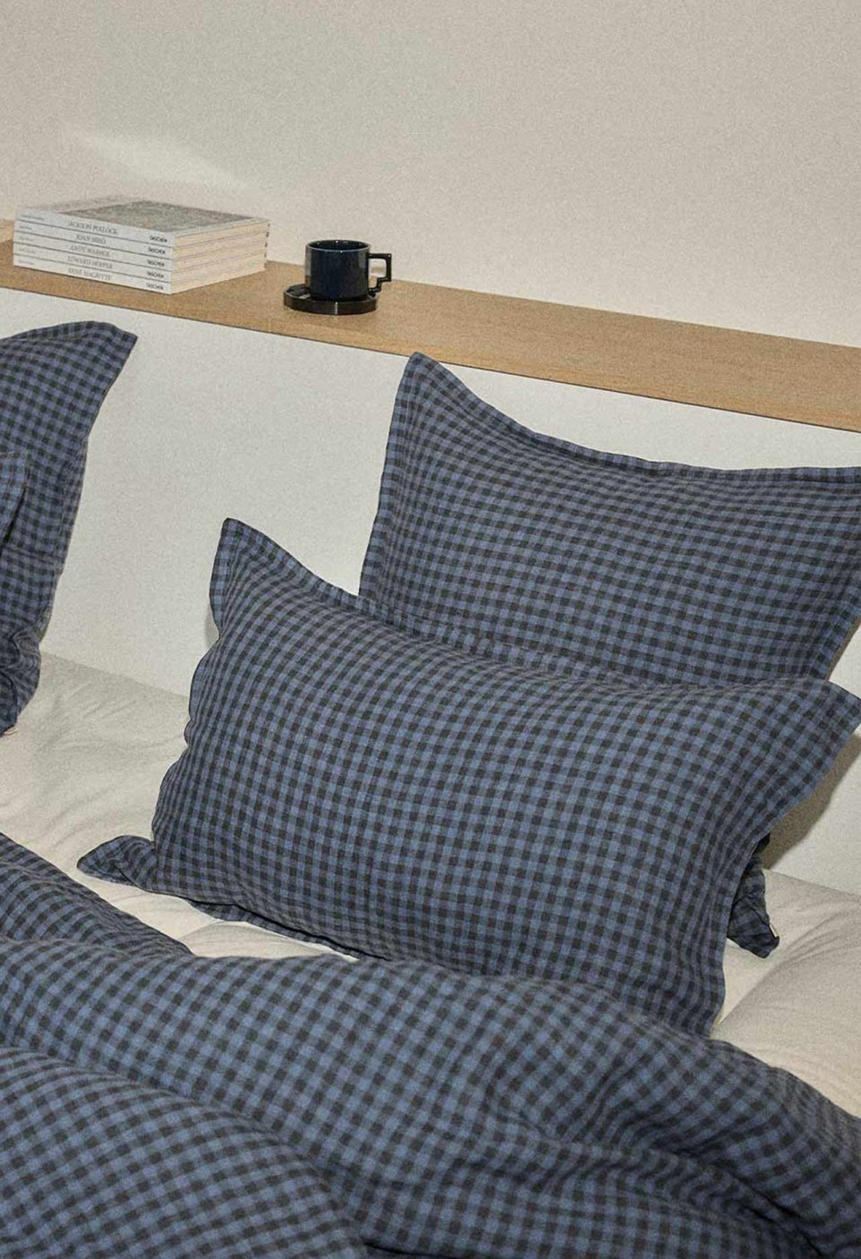 WASHED LINEN PILLOWCASE  VICHY MARINE_MARKETPLACE