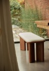 BANC LAZARE  FRÊNE FINITION NOYER