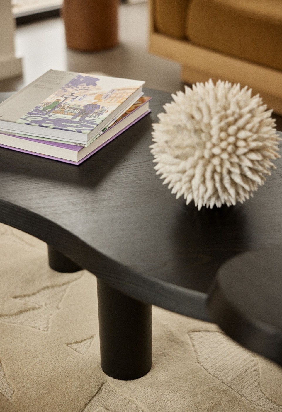 JEANNE THE COFFEE TABLE  BLACK LAZURATED WOOD