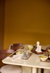 TABLE A MANGER RECTANGULAIRE JOE  BOIS LAQUÉ CRÈME