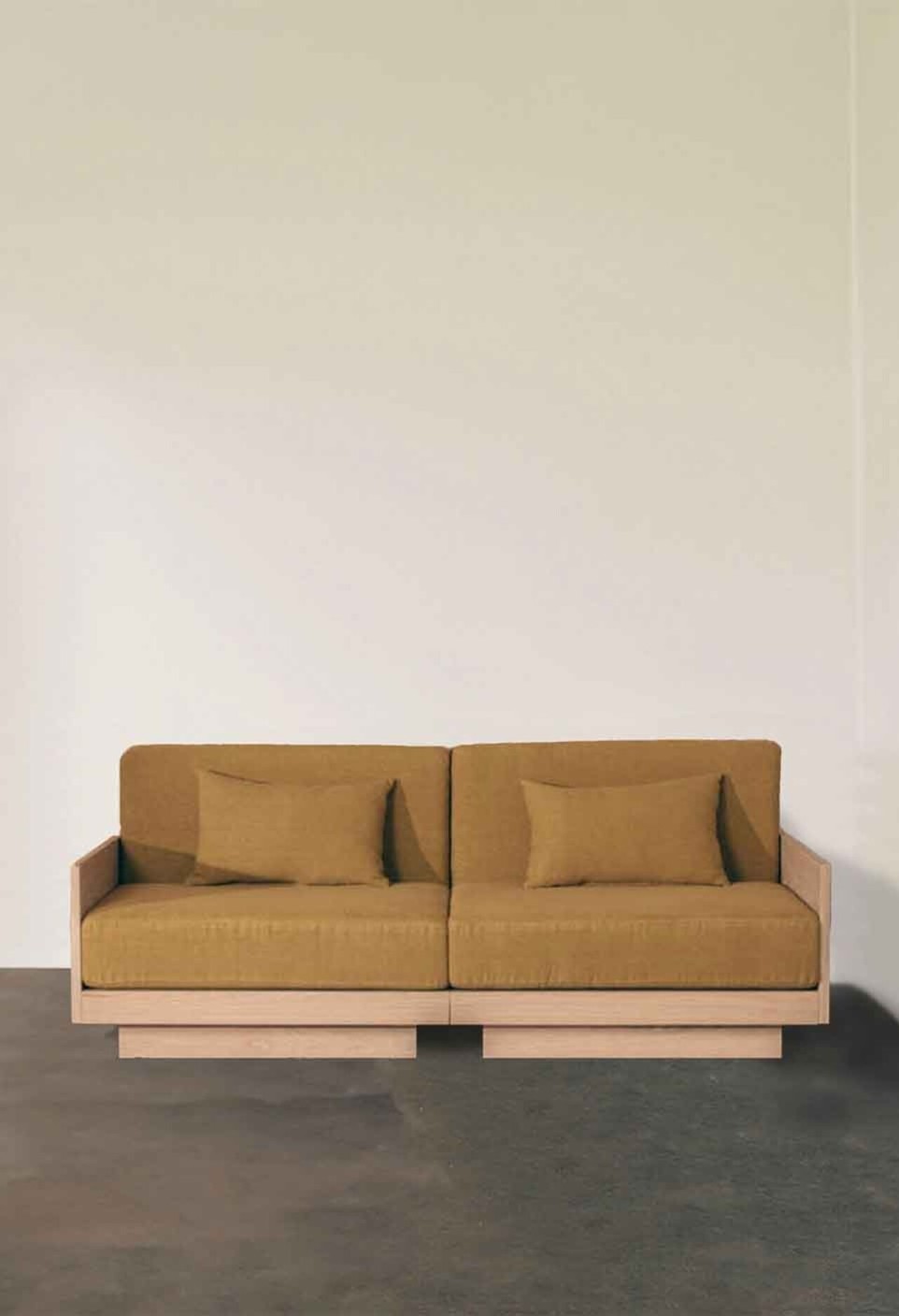 GEORGES THE ELEGANT SOFA 2 PLACES  NATURAL OAK FINISH