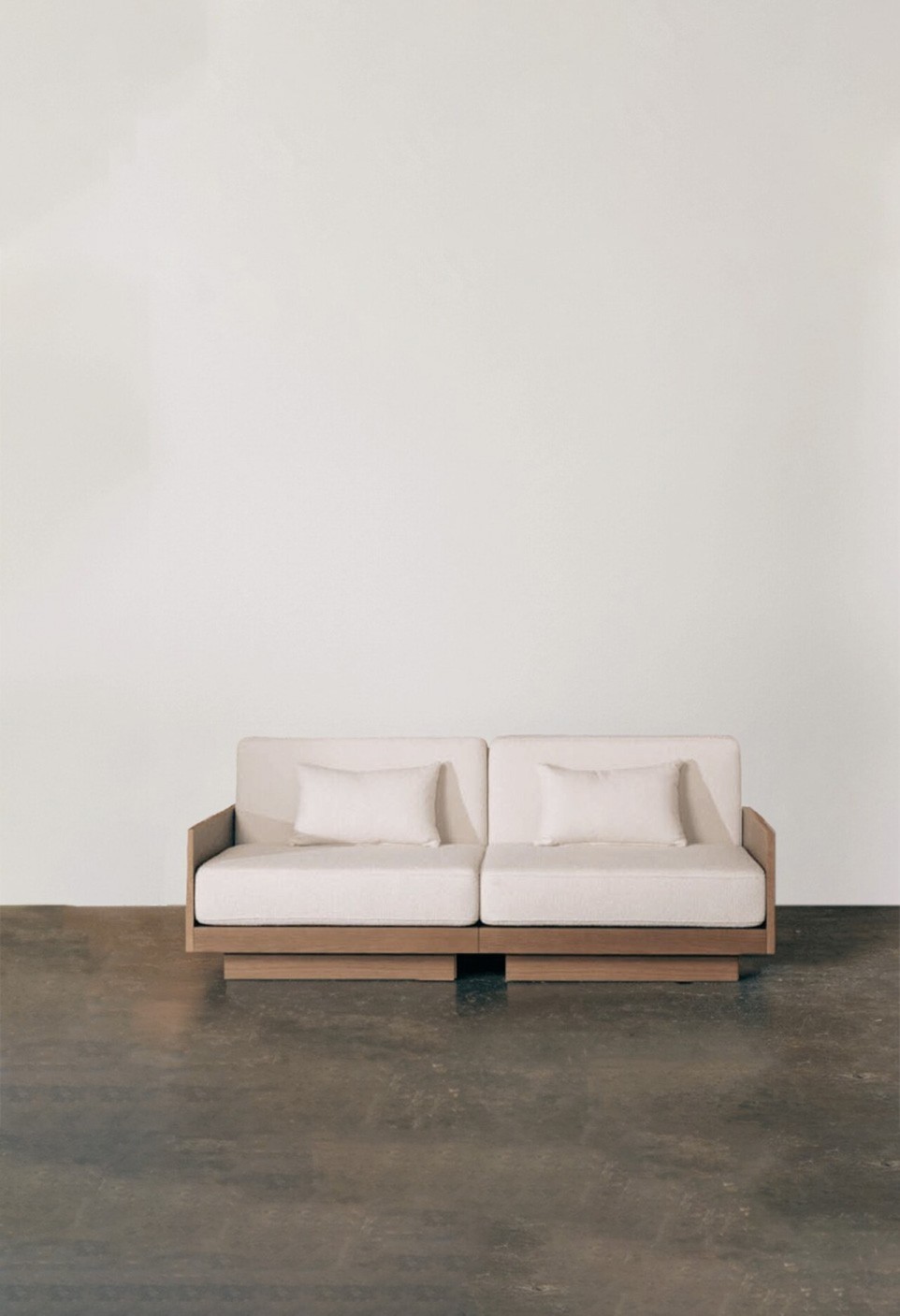 GEORGES THE ELEGANT SOFA  2 PLACES WALNUT FINISH
