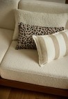 50x50 cm Cushion Cover Natural Stripes in Washed Linen