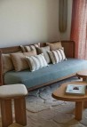 HOUSSE DE COUSSIN 50X50 CM  EN LIN RAYURE NATUREL