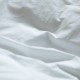 WASHED COTTON FITTED SHEET SNOW