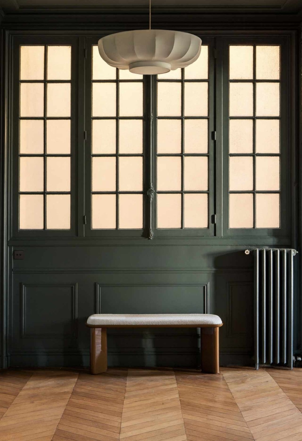 BANC LAZARE  LAQUÉ CARAMEL