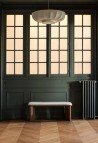 LAZARE BENCH  CARAMEL LACQUERED WOOD