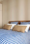 HOUSSE DE COUSSIN 40X65 CM  LAINE BOUCLÉE BEIGE AVEC GARNISSAGE