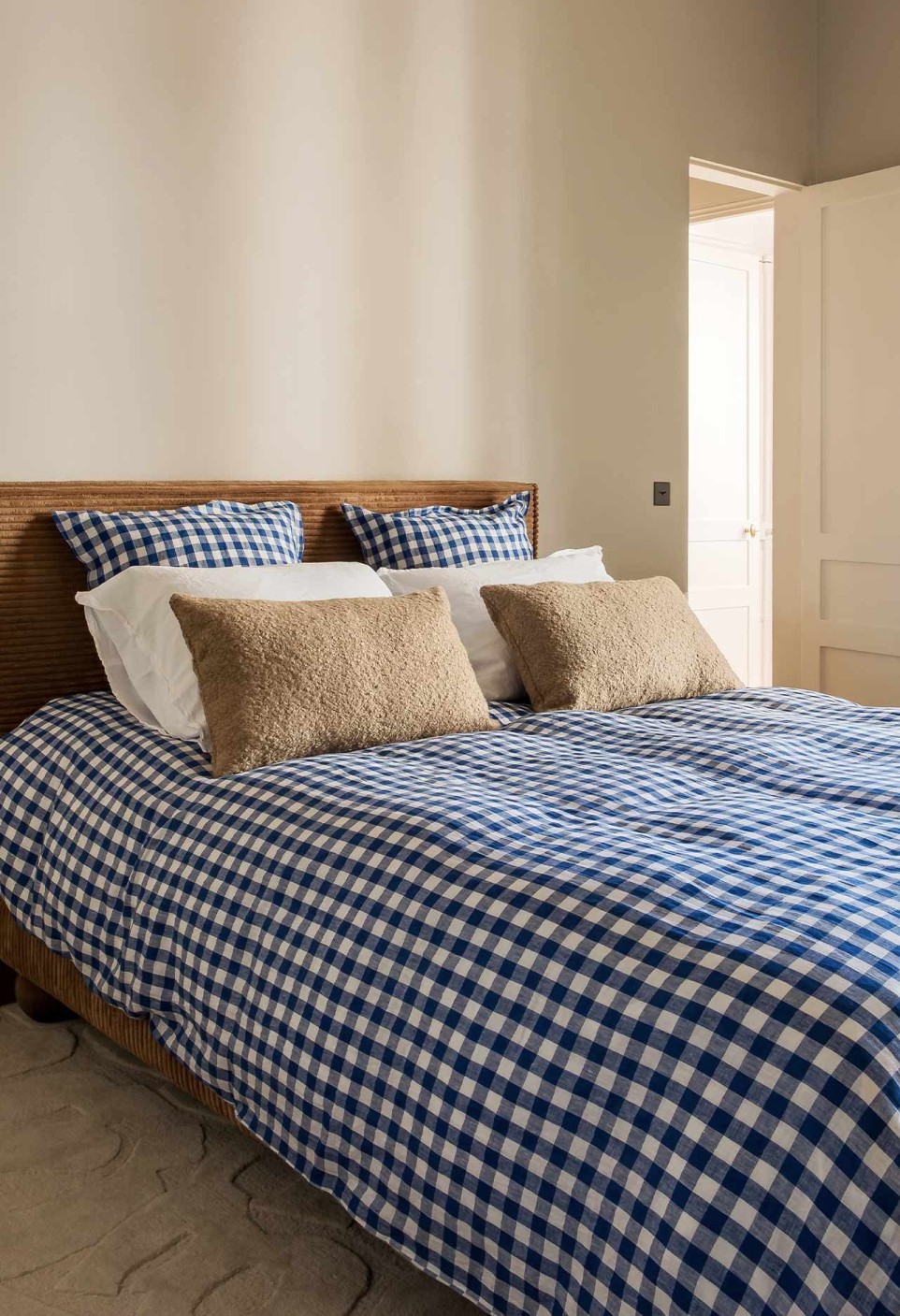 WASHED LINEN DUVET COVER  VICHY XL BLEU_MARKETPLACE