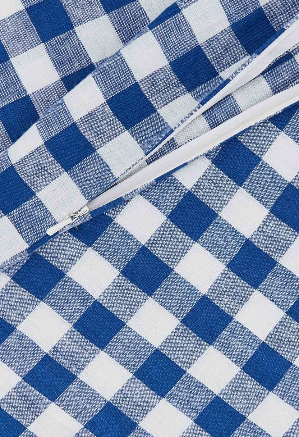 1 PERSON LINEN DUVET COVER  VICHY XL BLEU_MARKETPLACE