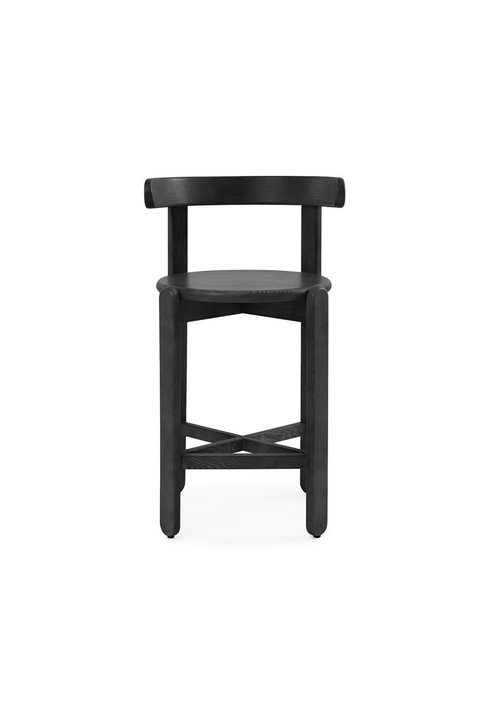 CHAISE DE BAR ROMANE  FRÊNE LASURÉ NOIR