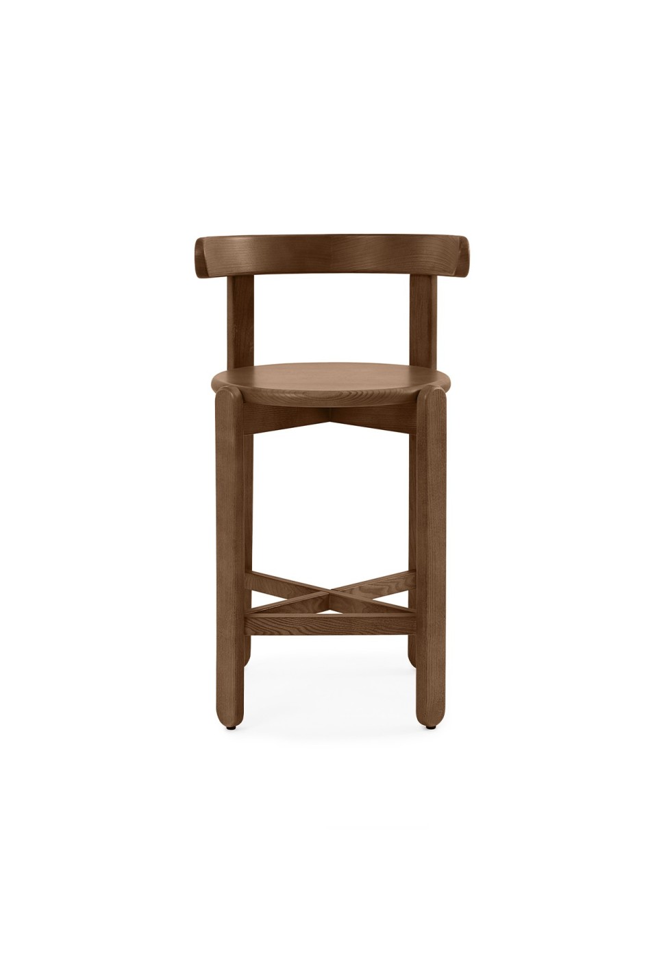 CHAISE DE BAR ROMANE  FRÊNE FINITION NOYER