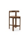 CHAISE DE BAR ROMANE  FRÊNE FINITION NOYER