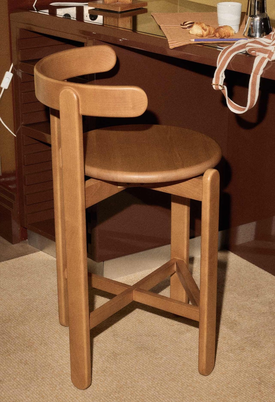 CHAISE DE BAR ROMANE  FINITION TECK