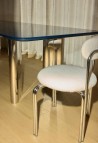 CHAISE VIOLETTE  ACIER CHROMÉ_MARKETPLACE