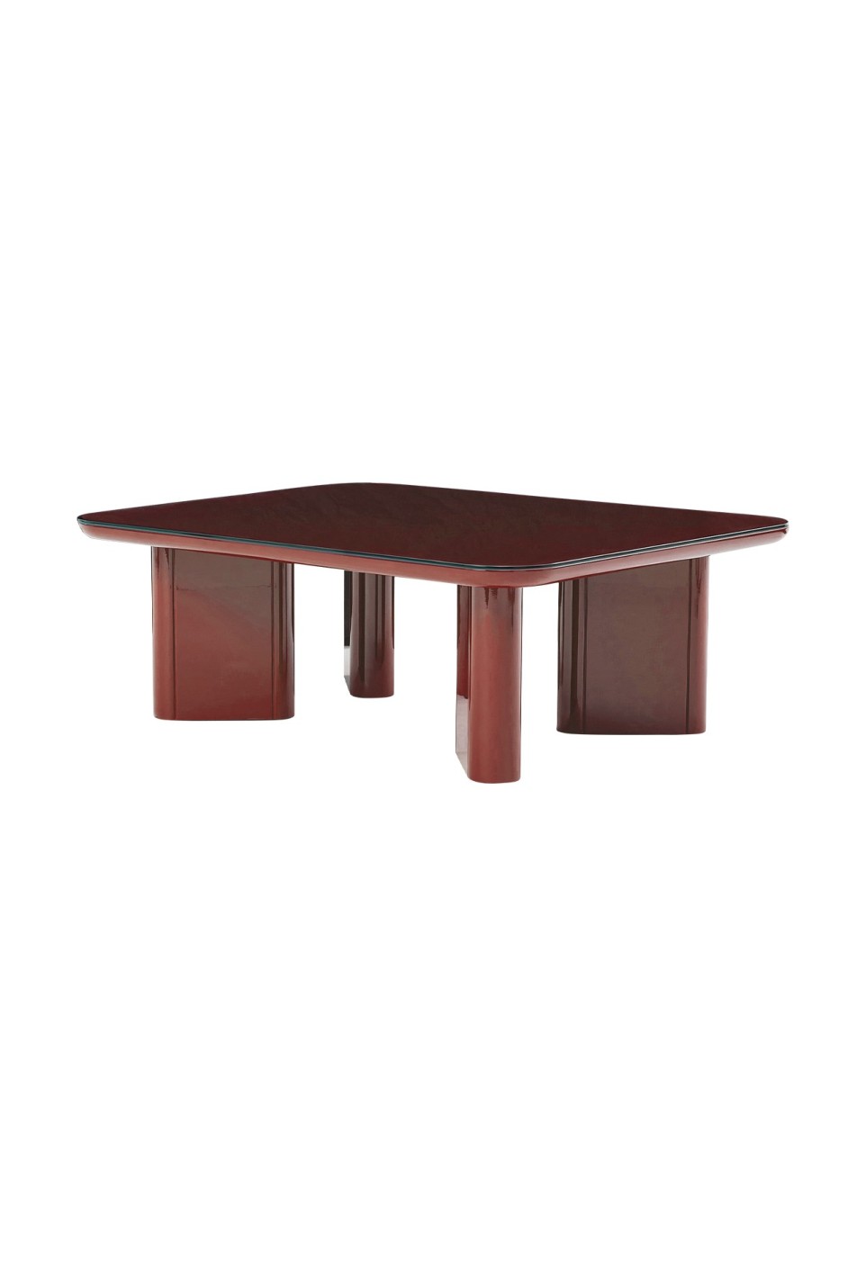 THELMA THE COFFEE TABLE  BURGUNDY LACQUER