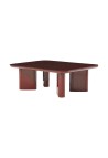 TABLE BASSE THELMA  LAQUÉ BORDEAUX