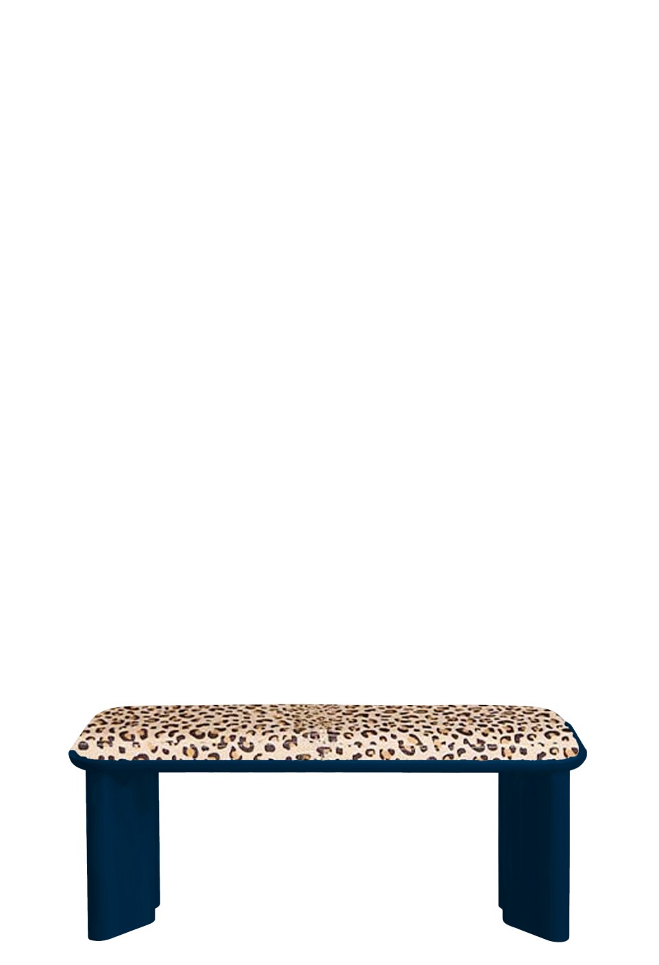 LAZARE BENCH   LACQUERED BLUE LEOPARD_MARKETPLACE