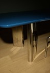 TABLE A MANGER RECTANGULAIRE PAULINE  BOIS LAQUÉ BLEU_MARKETPLACE