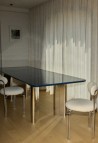 PAULINE RECTANGULAR DINING TABLE  BLUE LACQUERED WOOD_MARKETPLACE