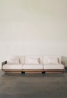 GEORGES THE ELEGANT SOFA  3 PLACES WALNUT FINISH